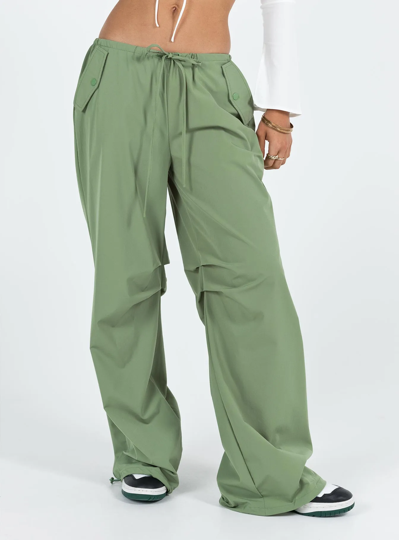 Snow Parachute Pants Green sold by Princess Polly product image thumbnail 2