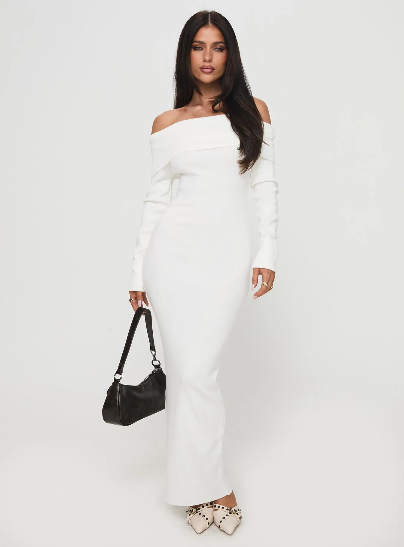 Celestara Off The Shoulder Maxi Dress White sold by Princess Polly product image thumbnail 2