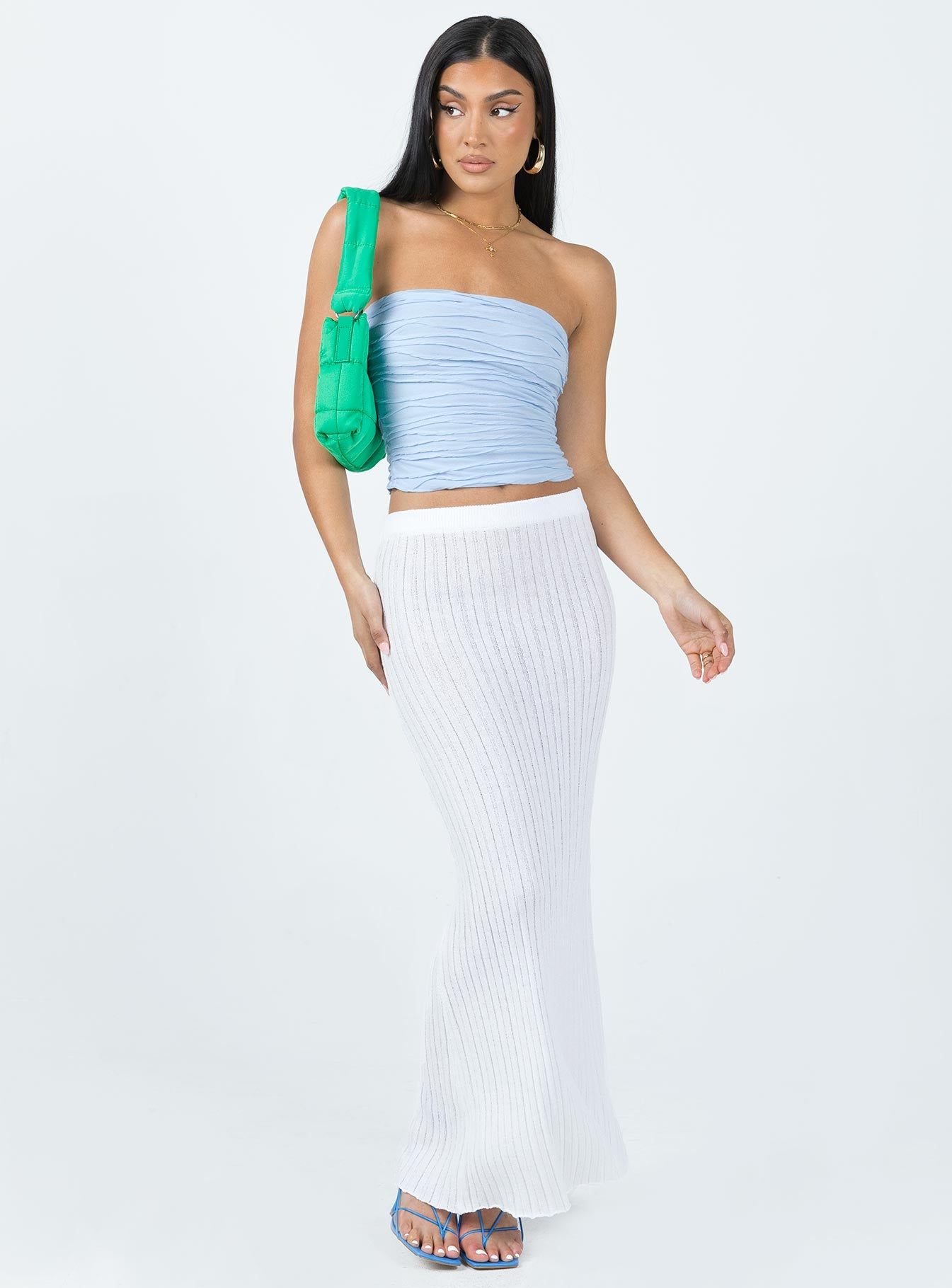 Cecile Strapless Top Blue sold by Princess Polly product image thumbnail 5