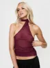 Lux Tie Top Burgundy sold by Princess Polly
