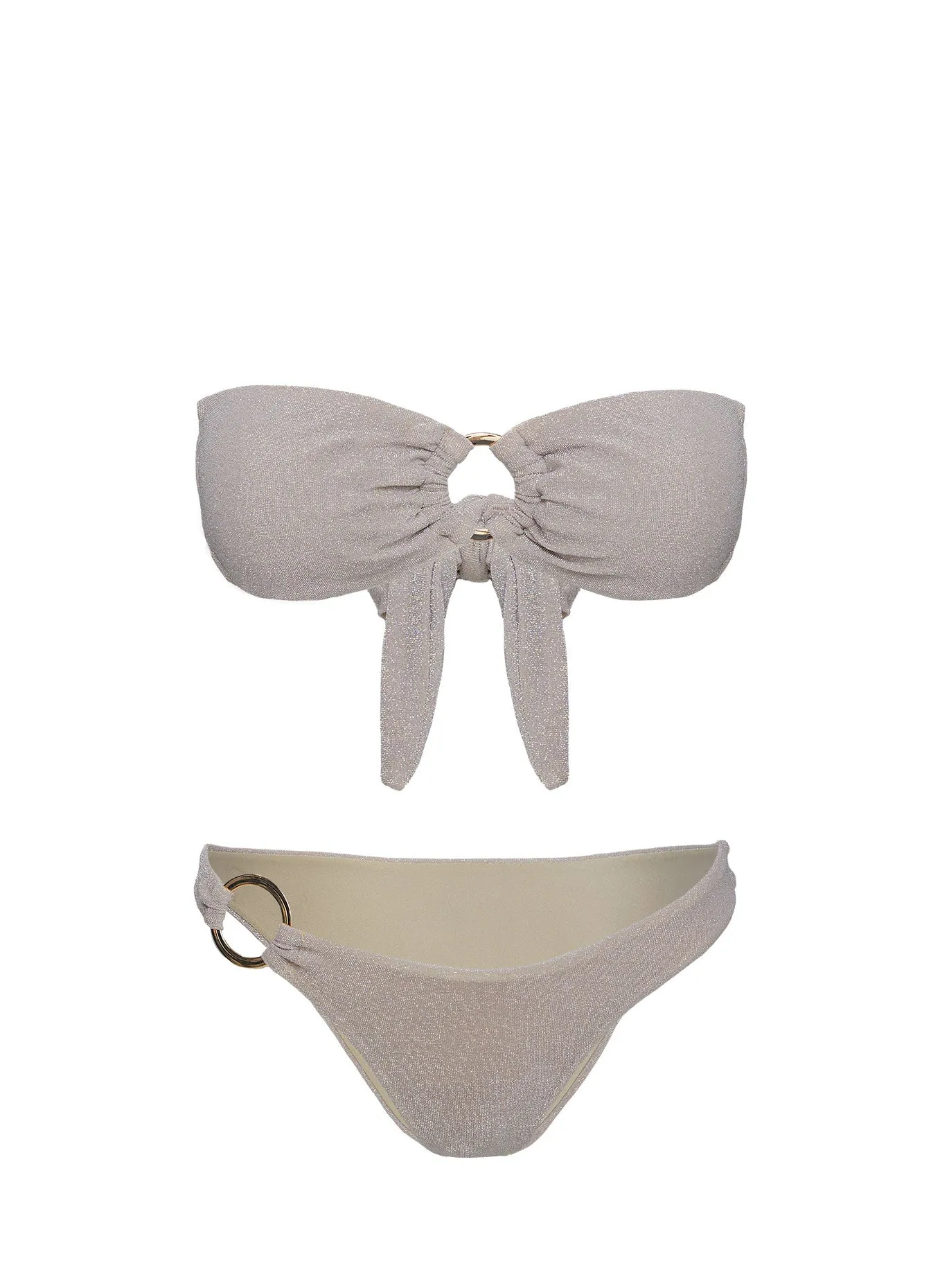 Macs Bandeau Shine Bikini Top Gold sold by Princess Polly product image thumbnail 5