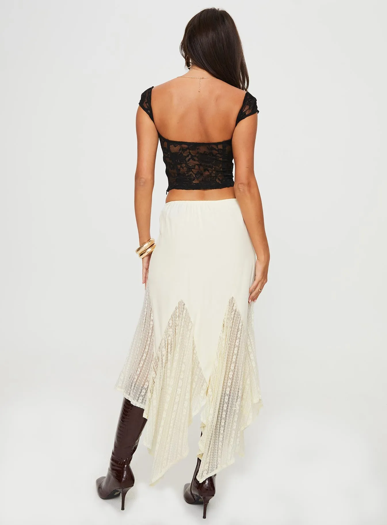 Madame Lace Maxi Skirt Cream sold by Princess Polly product image thumbnail 5