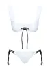 Freefall Tie Front Bikini Top White / Black sold by Princess Polly