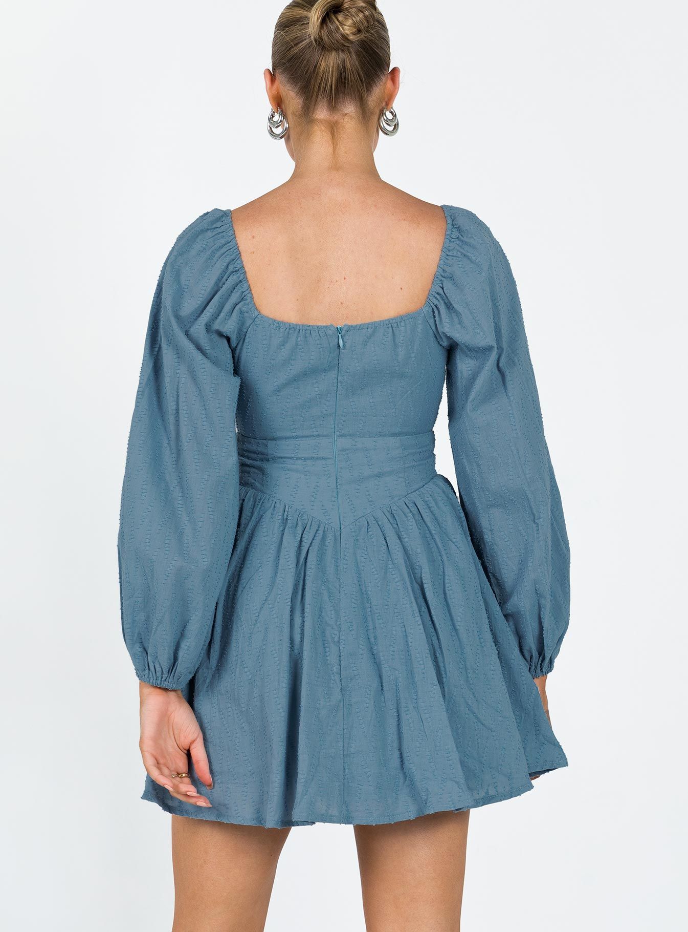 Tennyson Long Sleeve Mini Dress Blue sold by Princess Polly product image thumbnail 4
