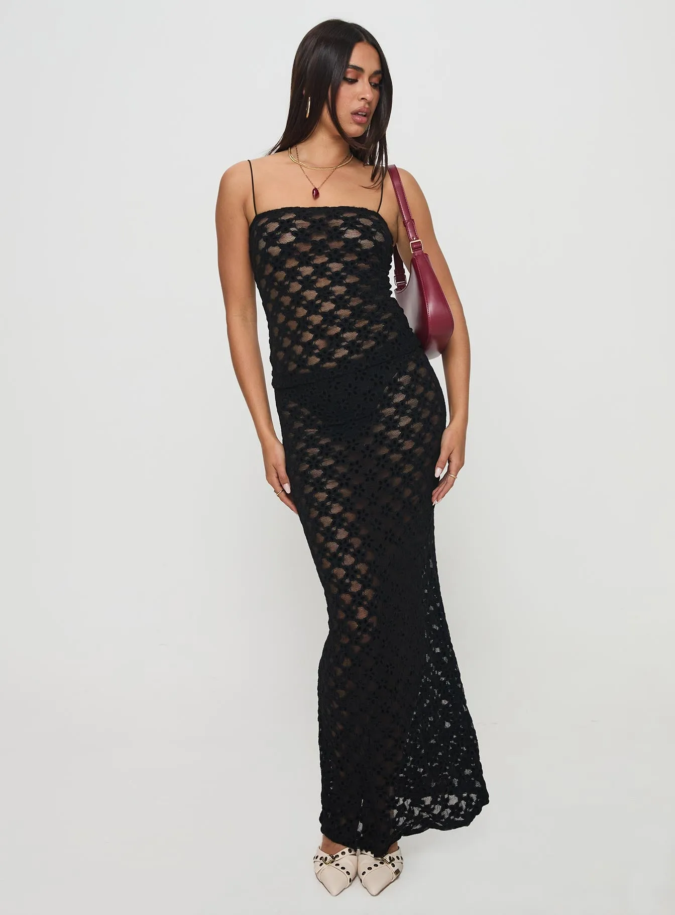 Clairvoyant Maxi Skirt Onyx sold by Princess Polly product image thumbnail 2