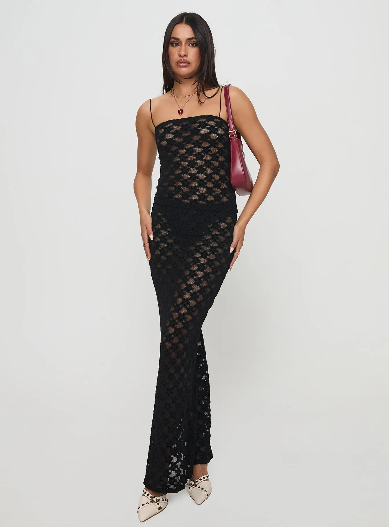 Clairvoyant Maxi Skirt Onyx sold by Princess Polly product image thumbnail 3