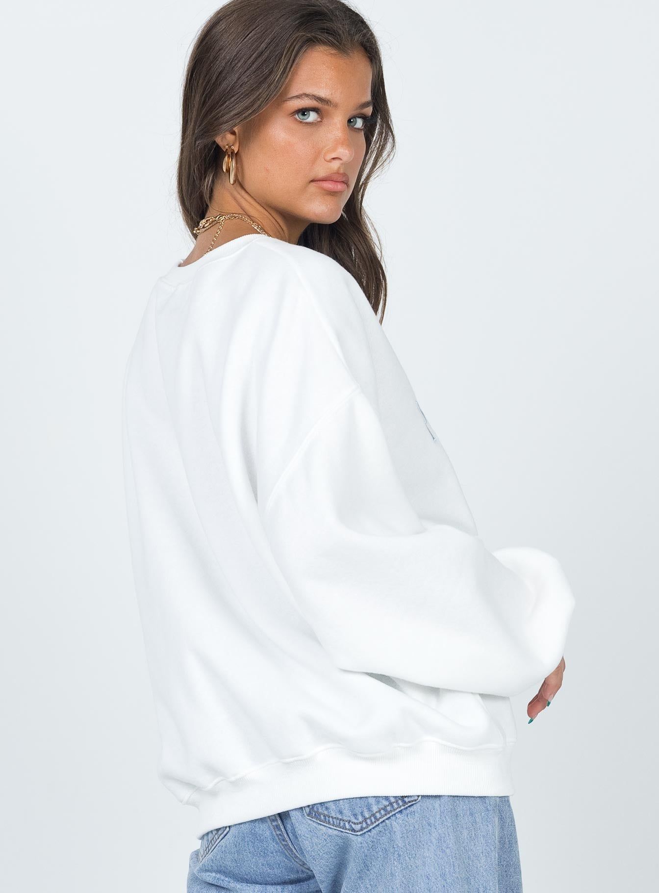 Palm Springs Sweatshirt White sold by Princess Polly product image thumbnail 5