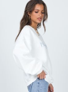 Palm Springs Sweatshirt White sold by Princess Polly