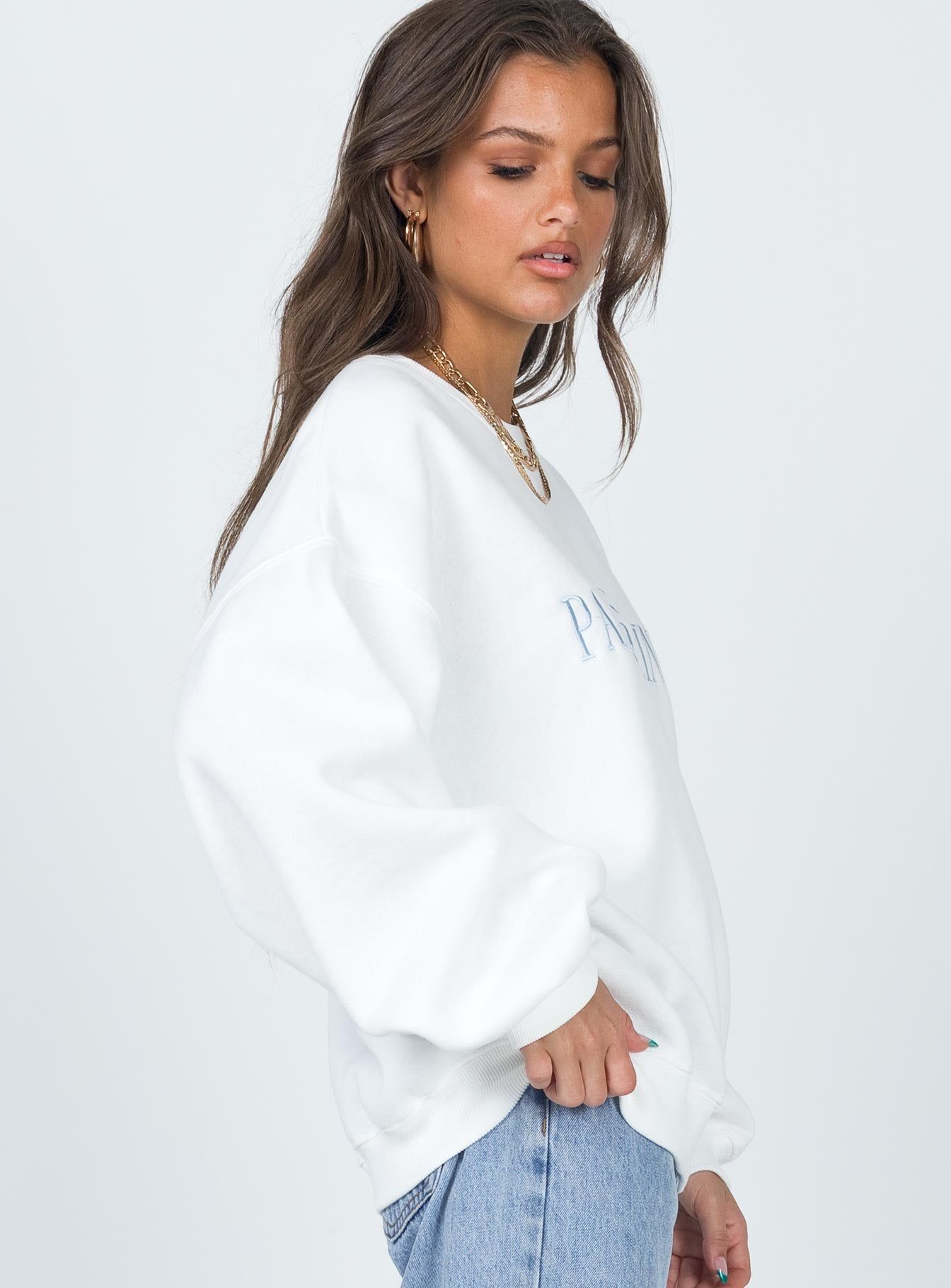 Palm Springs Sweatshirt White sold by Princess Polly product image thumbnail 4