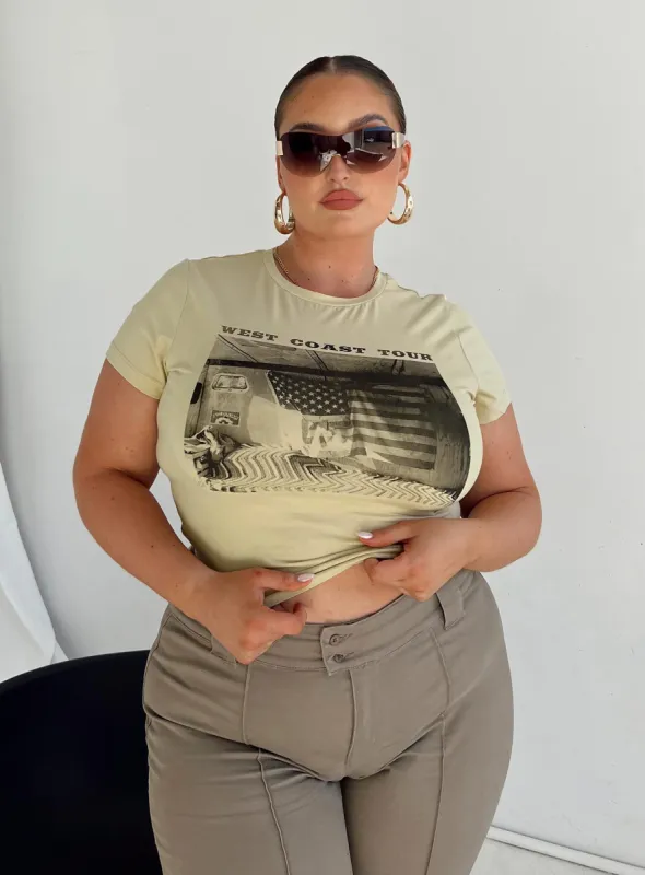 West Coast Longline Tee Multi Curve sold by Princess Polly