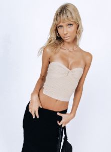 Mai Top Beige sold by Princess Polly