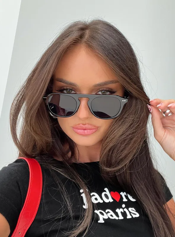 Matilda Sunglasses Black sold by Princess Polly