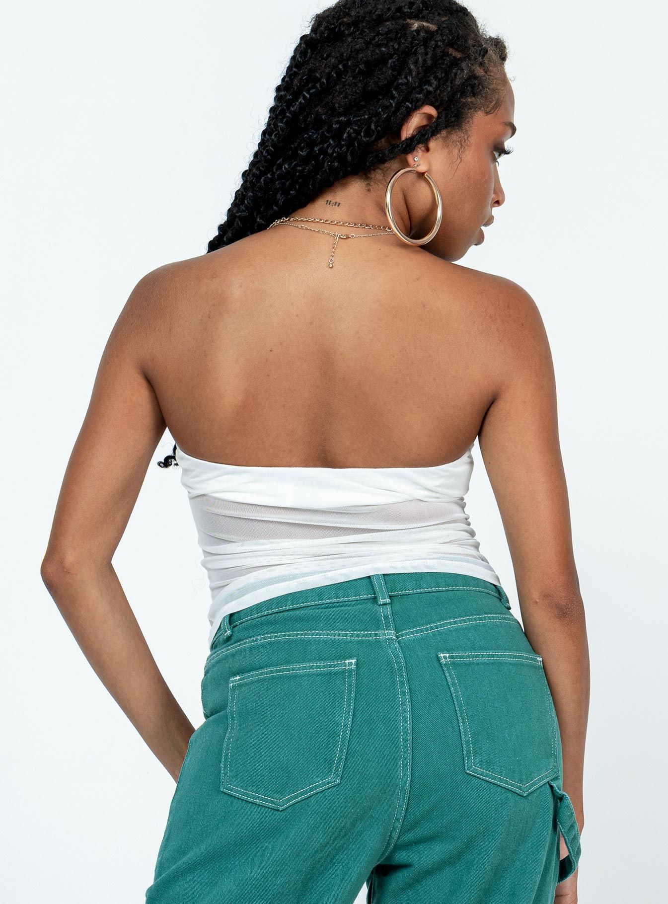 Solana Strapless Longline Top White sold by Princess Polly product image thumbnail 5