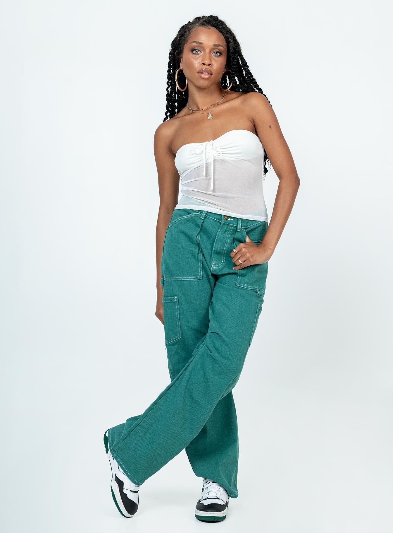 Solana Strapless Longline Top White sold by Princess Polly product image thumbnail 3