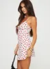 Karena Mini Dress White / Red Floral Petite sold by Princess Polly