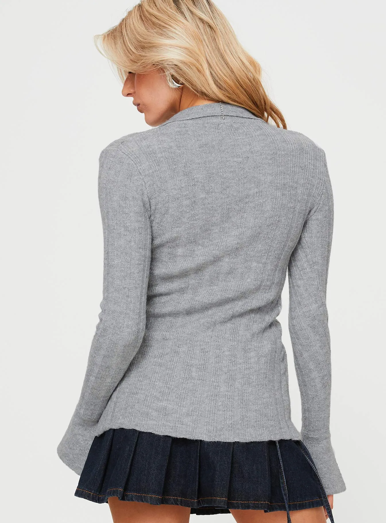 Beryl Long Sleeve Top Slate Grey sold by Princess Polly product image thumbnail 5
