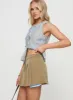 Spheres Pleat Mini Skirt Beige sold by Princess Polly