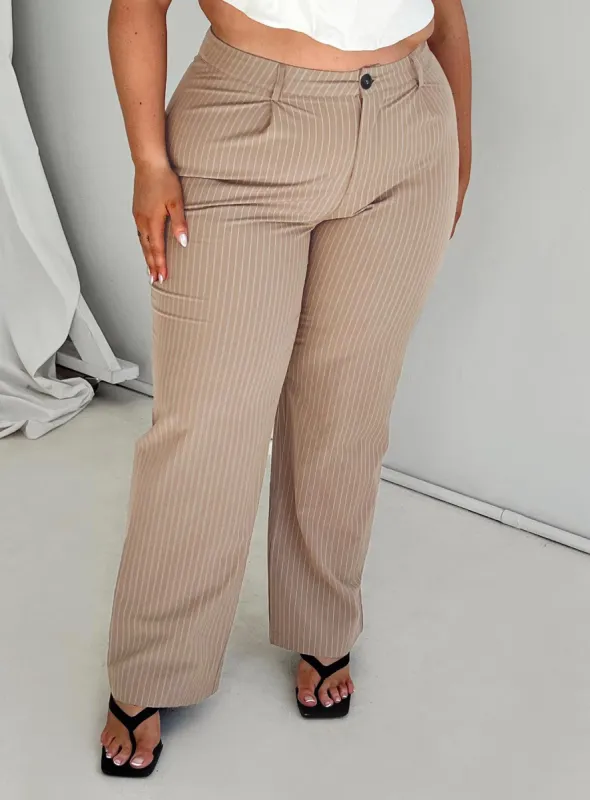 Titius Pants Beige Curve sold by Princess Polly