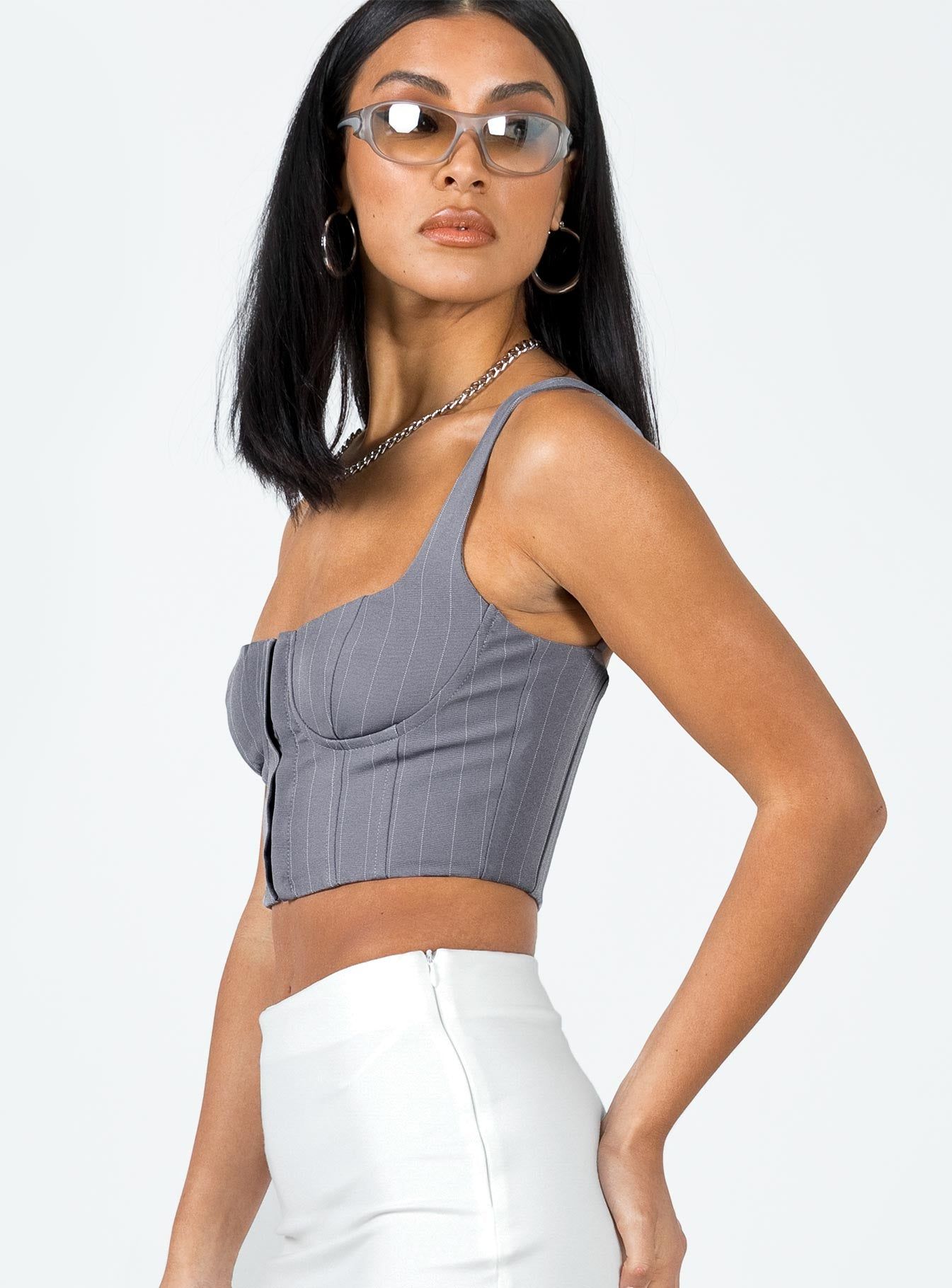 Carvey Top Slate sold by Princess Polly product image thumbnail 4