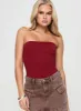 Niner Strapless Bodysuit Burgundy sold by Princess Polly