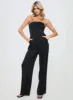 Loreno Strapless Jumpsuit Black sold by Princess Polly