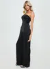 Loreno Strapless Jumpsuit Black sold by Princess Polly