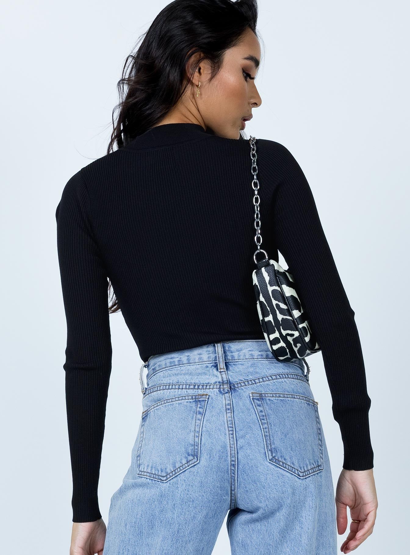 Azalea Long Sleeve Bodysuit Black sold by Princess Polly product image thumbnail 5