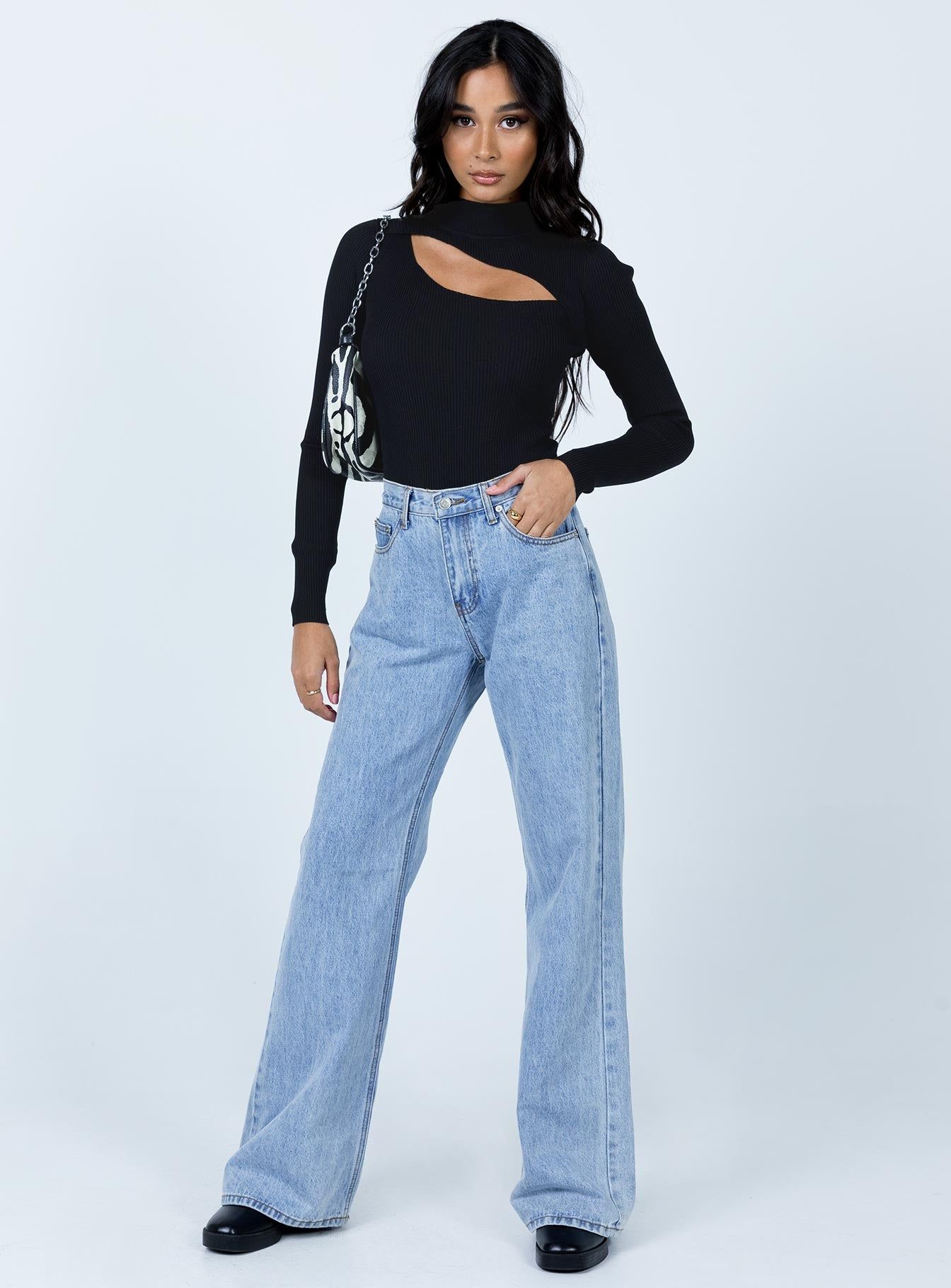 Azalea Long Sleeve Bodysuit Black sold by Princess Polly product image thumbnail 3