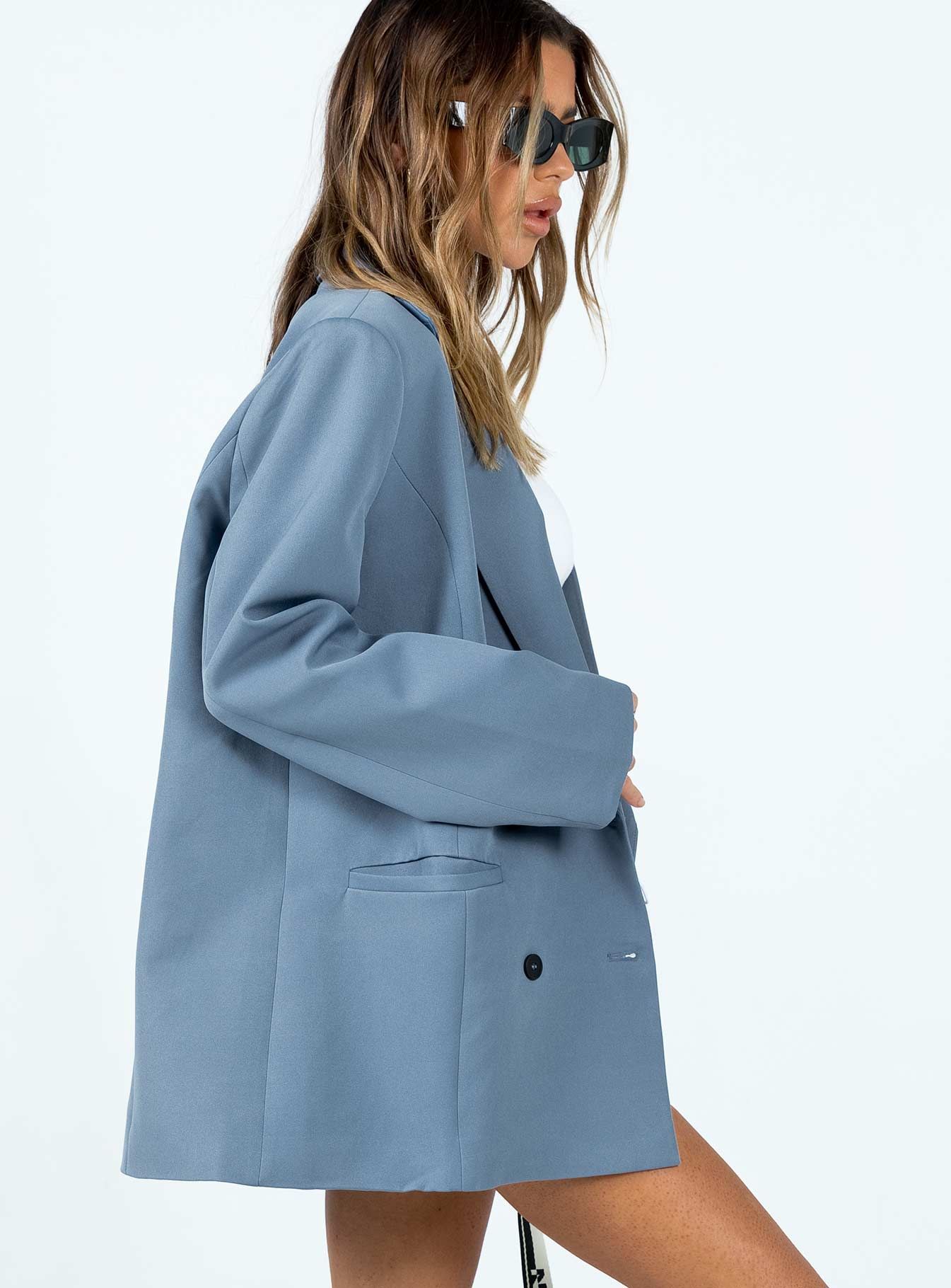 Wyoming Blazer Slate sold by Princess Polly product image thumbnail 4