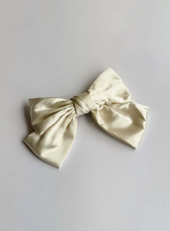 Walters Hair Bow Beige sold by Princess Polly