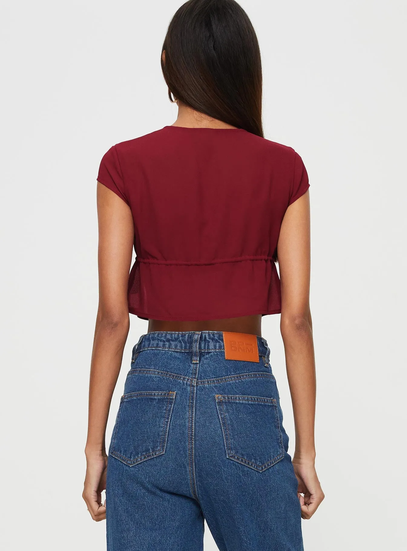 Fazio Top Maroon sold by Princess Polly product image thumbnail 5