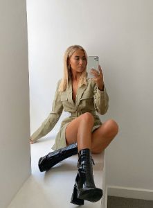 Steinway Mini Dress Green sold by Princess Polly
