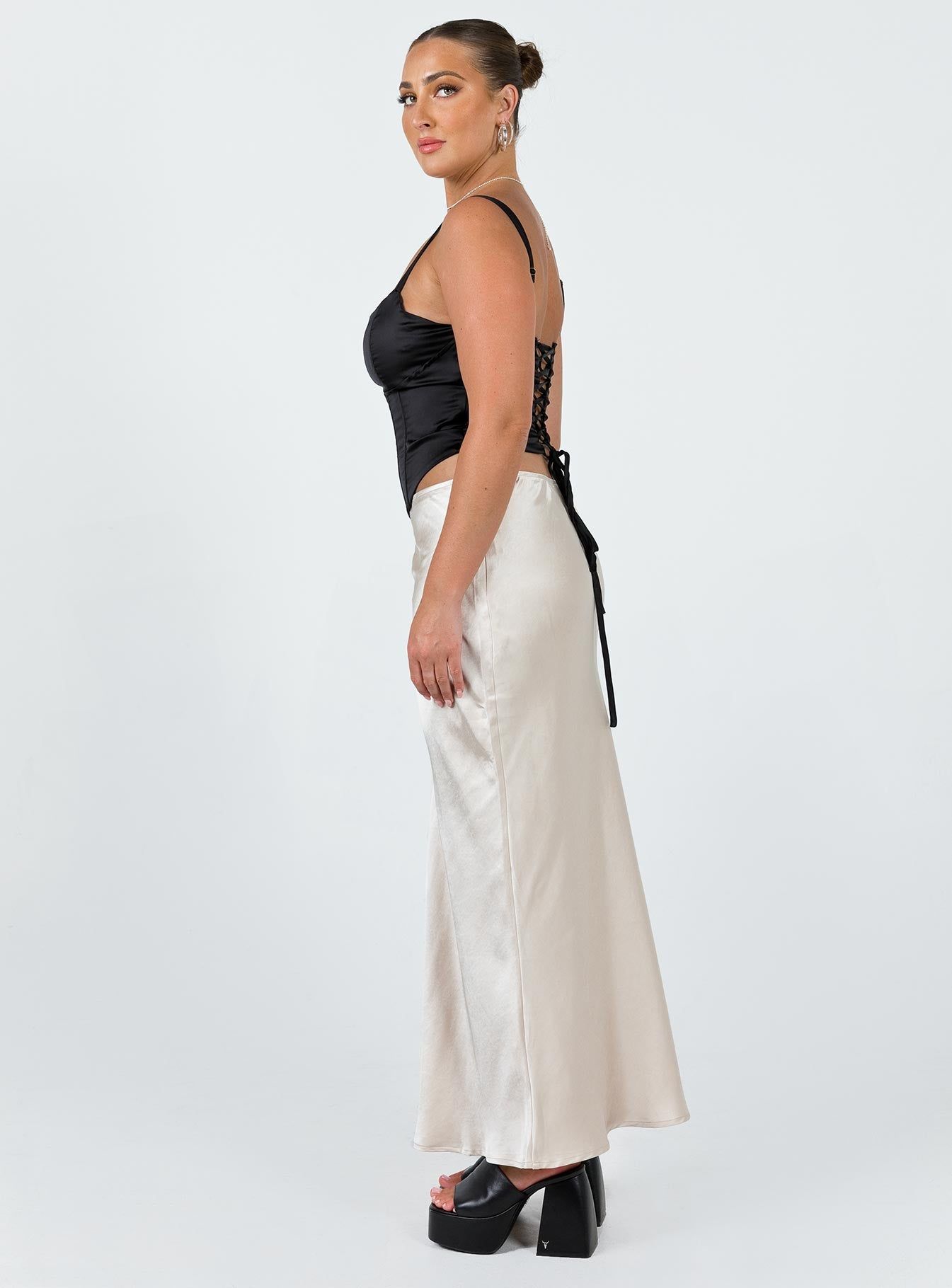 Haley Maxi Skirt Champagne sold by Princess Polly product image thumbnail 4