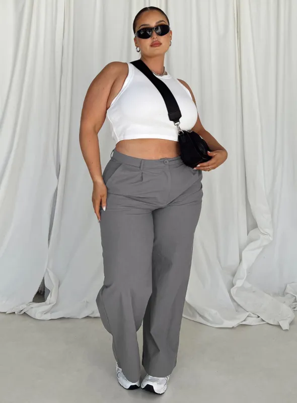 Betsy Pants Grey Curve sold by Princess Polly