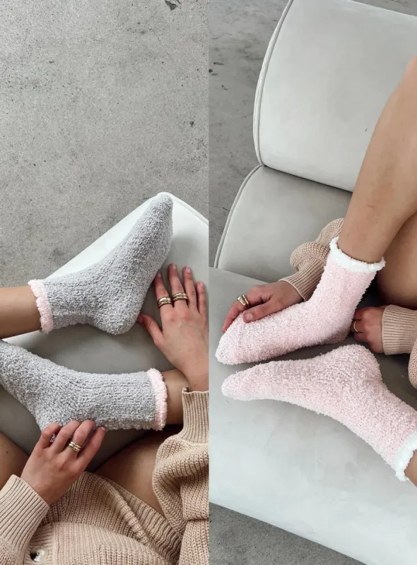 Hayes Sock Pack Pink / Grey sold by Princess Polly