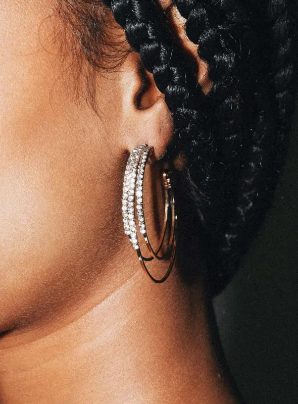 Ekin Hoop Earrings Gold sold by Princess Polly