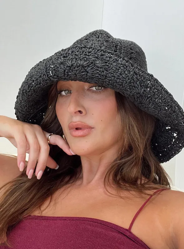 Risa Hat Black sold by Princess Polly