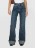 Florida Keys Mid Rise Straight Leg Cuffed Jeans Mid Blue sold by Princess Polly