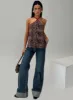 Florida Keys Mid Rise Straight Leg Cuffed Jeans Mid Blue sold by Princess Polly