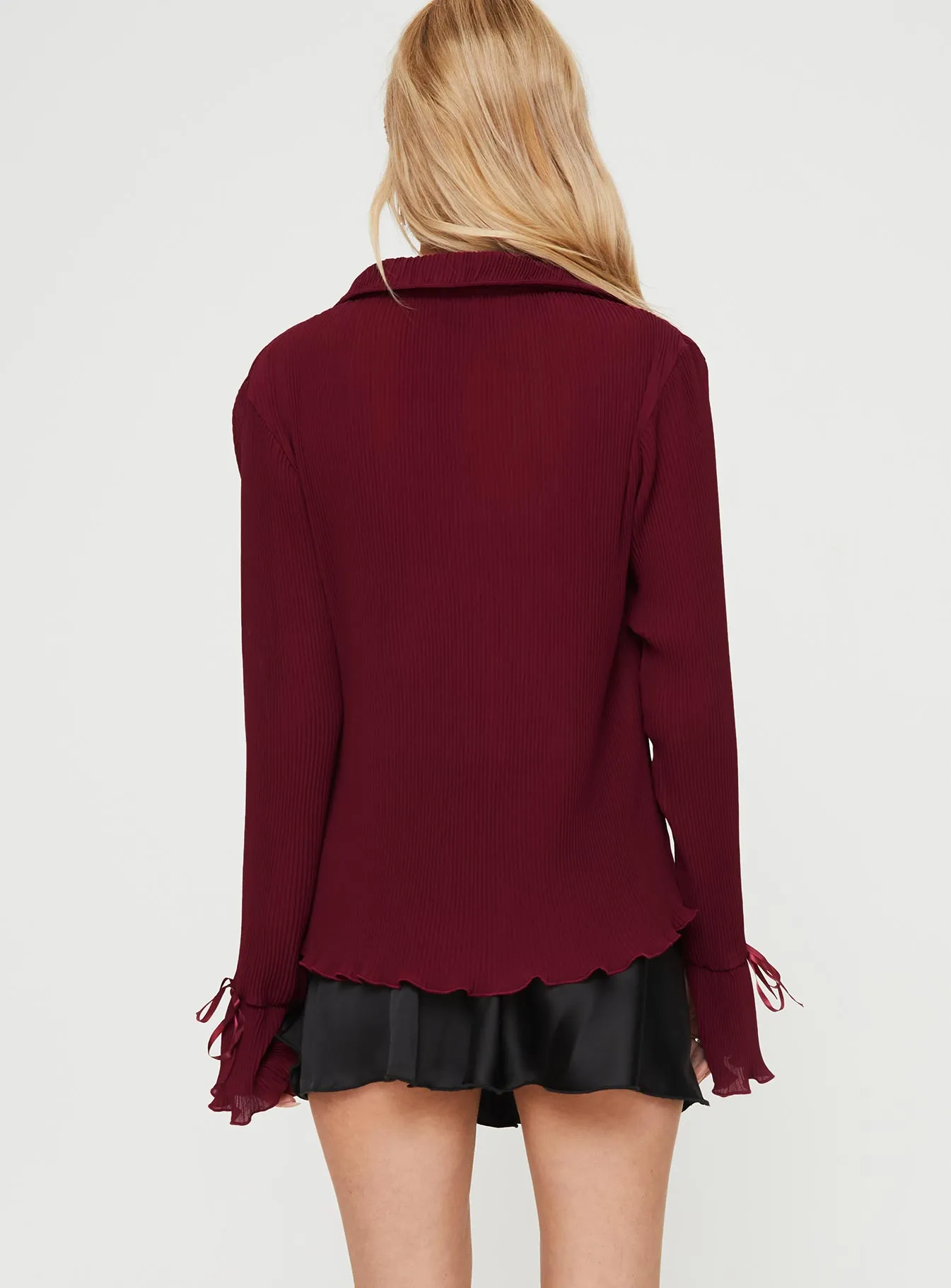 Ravil Shirt Wine sold by Princess Polly product image thumbnail 5