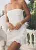 Molloy Strapless Mini Dress White sold by Princess Polly
