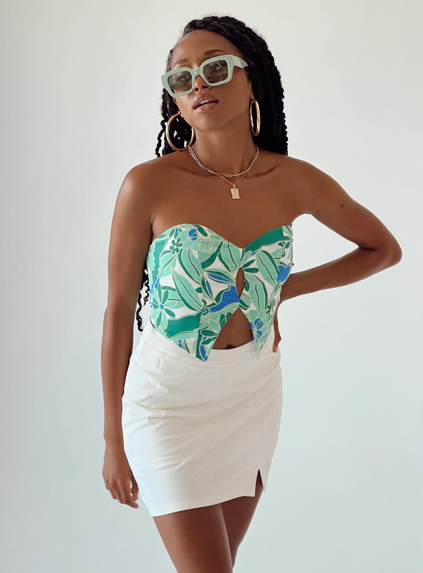 Ravyn Skort White sold by Princess Polly