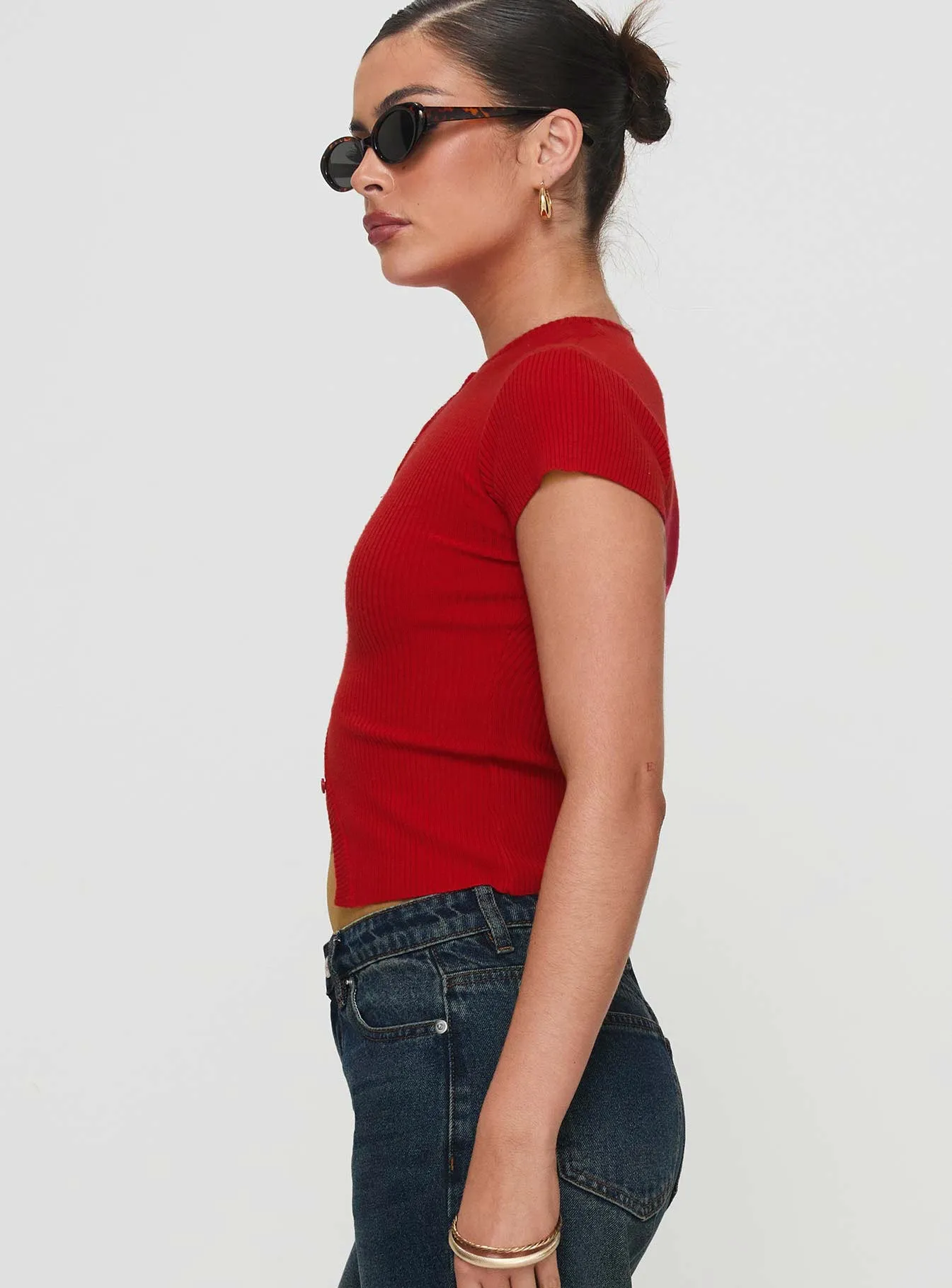 Suzu Knit Top Red sold by Princess Polly product image thumbnail 4