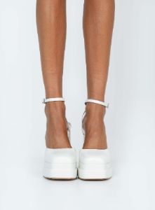 Alto Platform Heels Matte White sold by Princess Polly