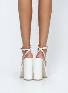 Alto Platform Heels Matte White sold by Princess Polly