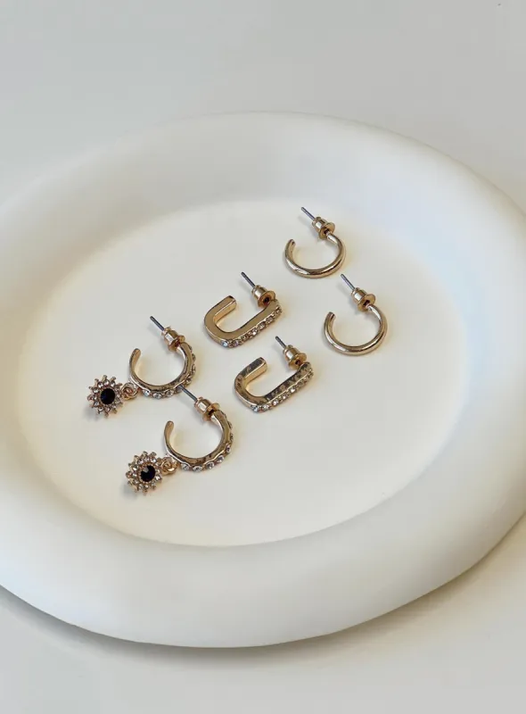 Altea Earring Pack Gold sold by Princess Polly