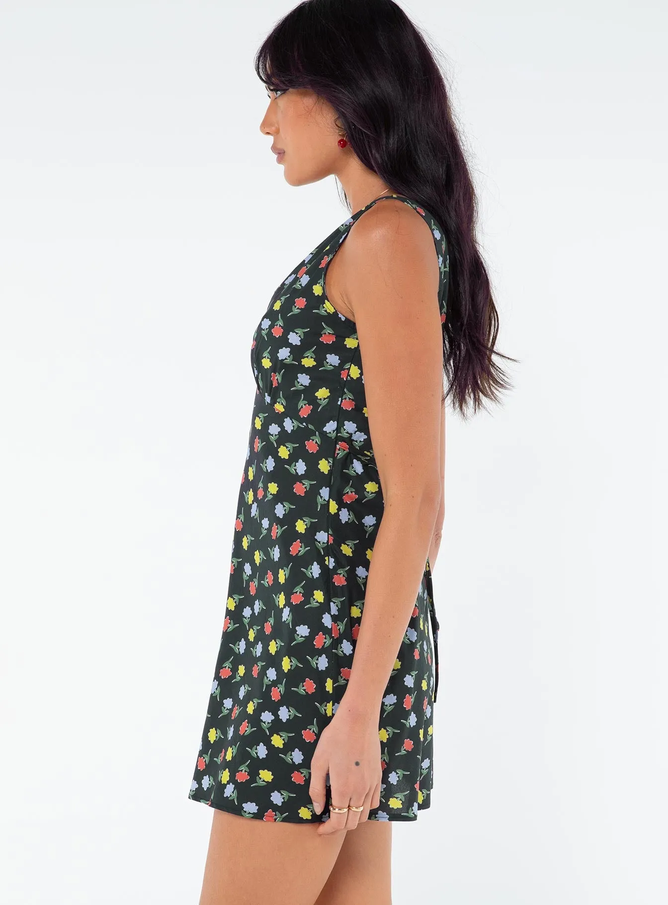 Nellie Mini Dress Black / Multi Floral sold by Princess Polly product image thumbnail 4