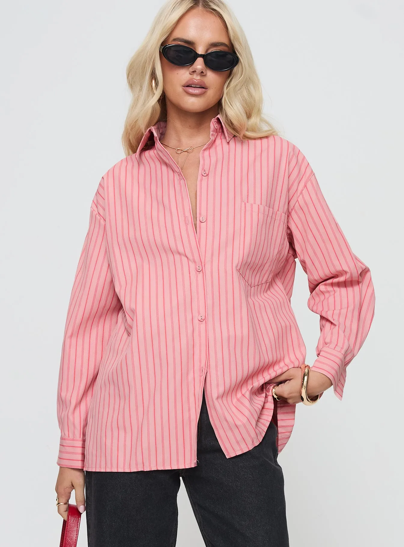 Cygnus Shirt Red Stripe sold by Princess Polly