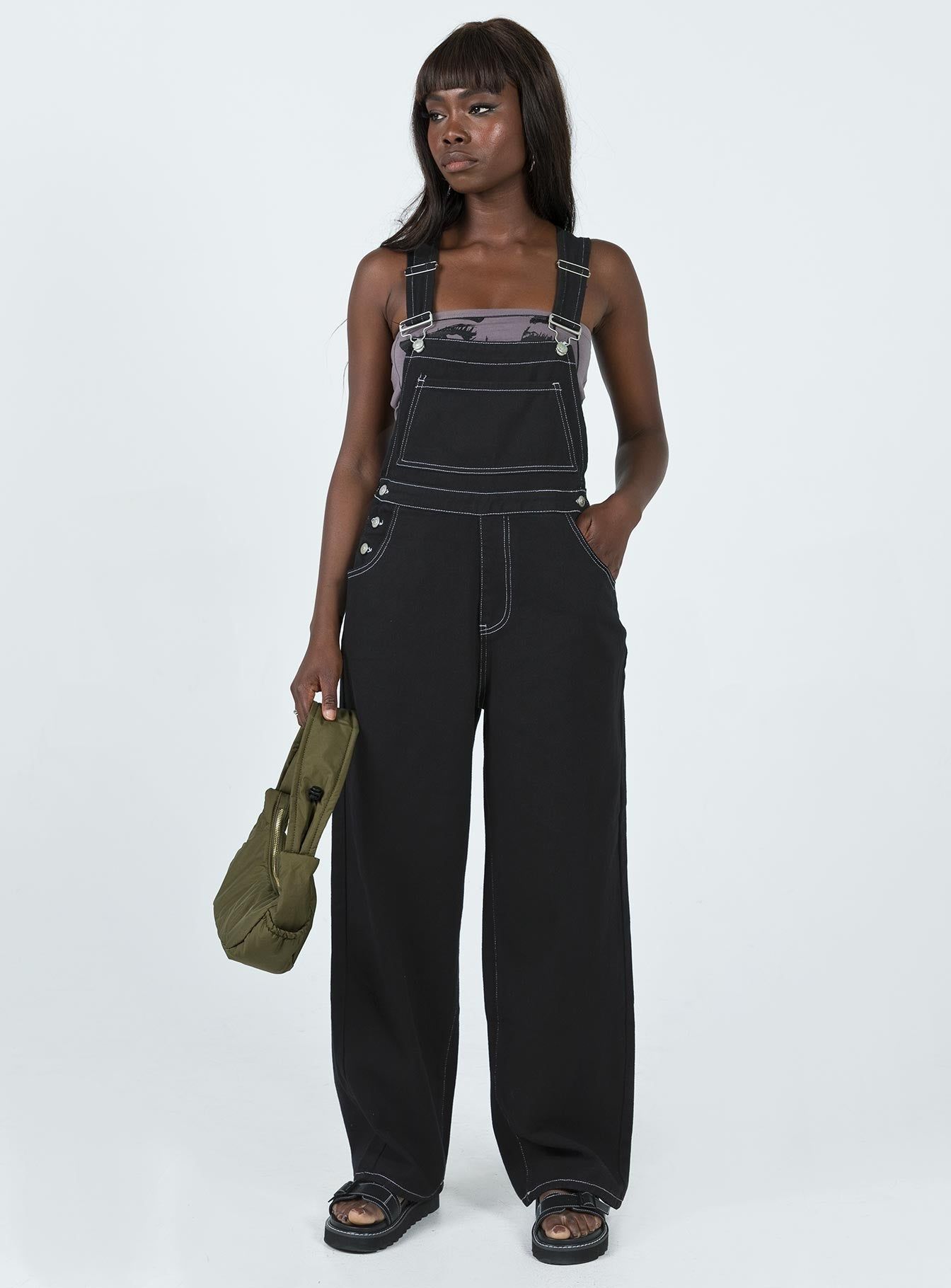 Menzies Overalls Black sold by Princess Polly product image thumbnail 2