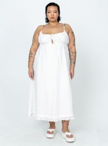 Empress Of Love Maxi Dress White Curve sold by Princess Polly